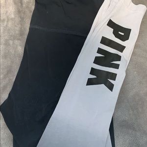 PINK Victoria's Secret Pants - black to grey ombré leggings PINK Victoria's Secret Pants - black to grey ombré leggings